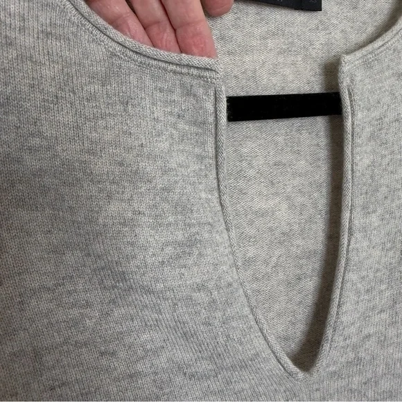 RAFFI 100% Cashmere Women Sweater ColorBlock Preppy Clueless Gray Black Magenta - Picture 3 of 12